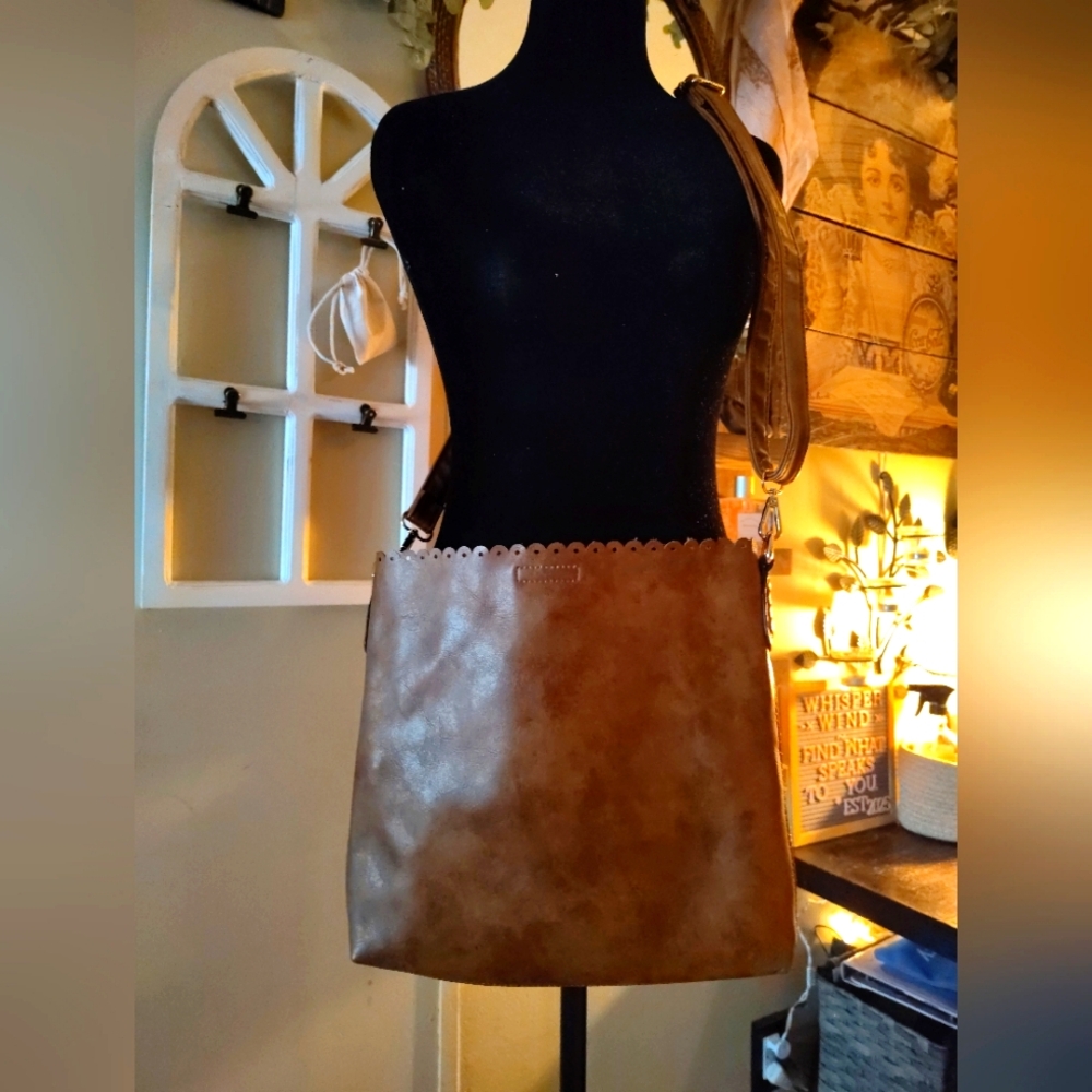 Brown Leather Crossbody Bag
